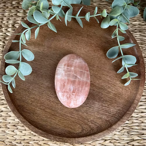 Rosenkalcit meditationssten/handsten T