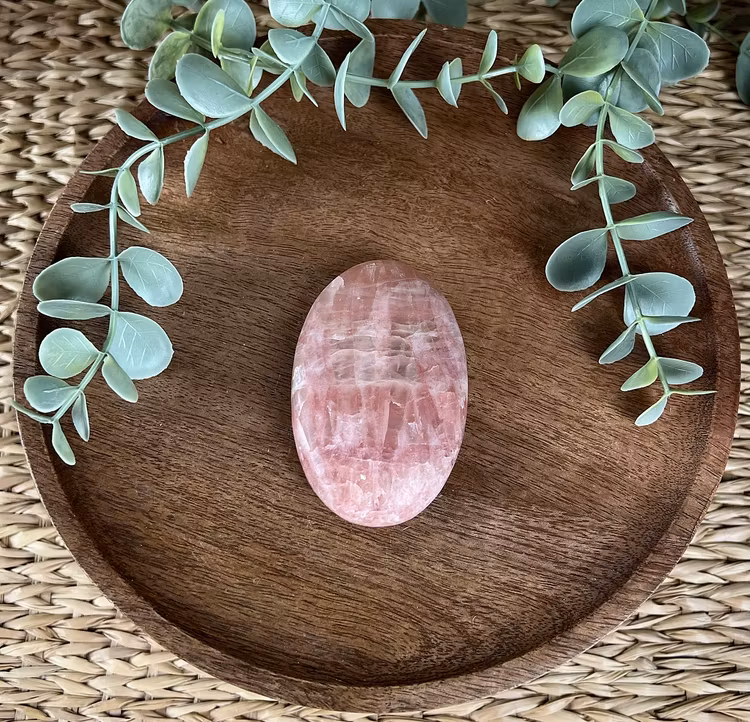 Rosenkalcit meditationssten/handsten T