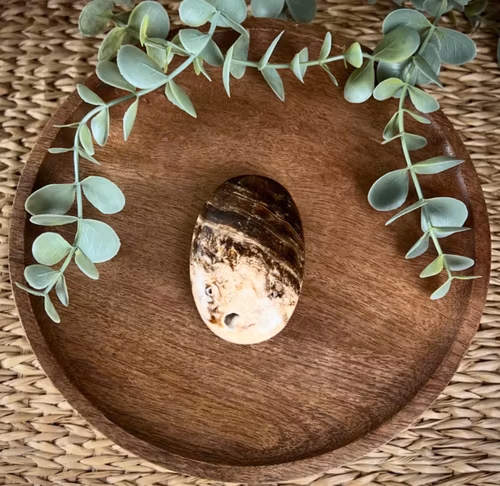 Chokladkalcit meditationssten (handsten) B