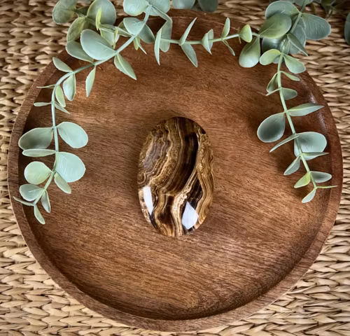 Chokladkalcit meditationssten (handsten) D