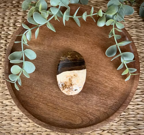 Chokladkalcit meditationssten (handsten) G