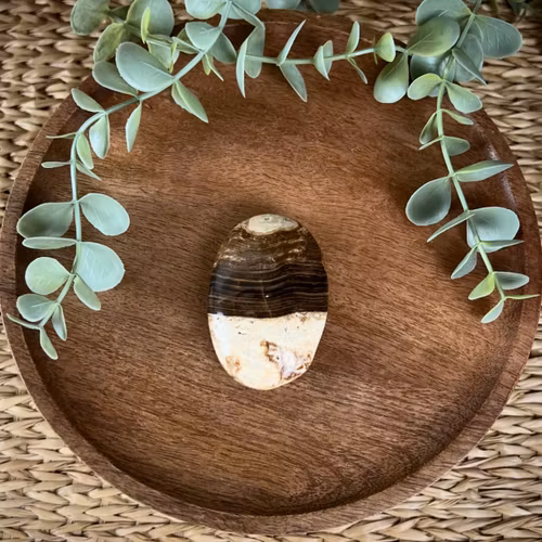 Chokladkalcit meditationssten (handsten) H