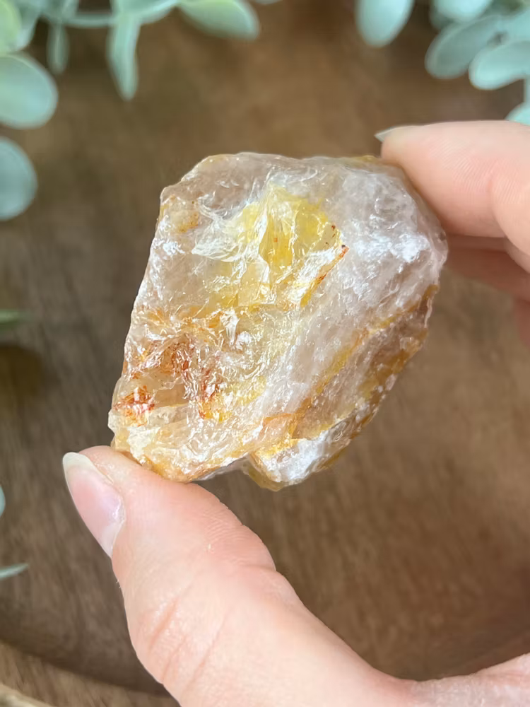 Golden Healer (gul hematoidkvarts) rå bit B