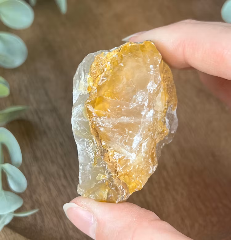 Golden Healer (gul hematoidkvarts) rå bit F