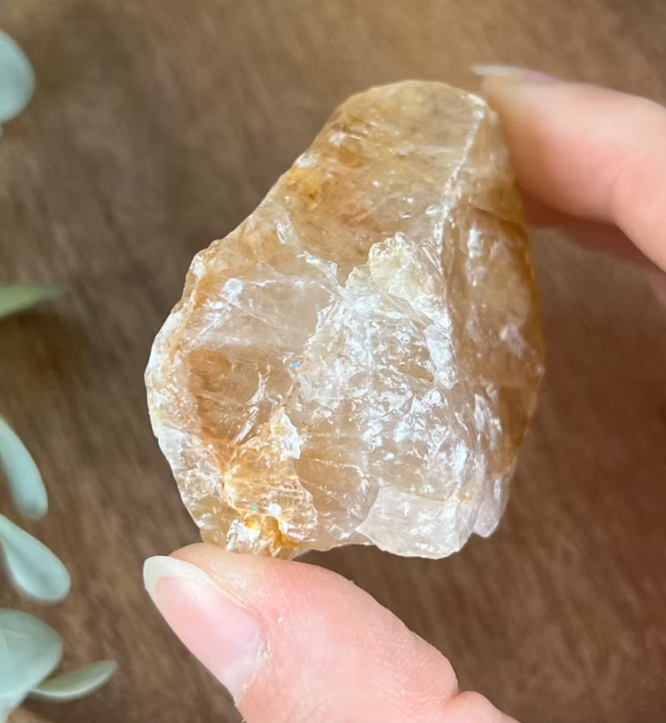 Golden Healer (gul hematoidkvarts) rå bit G
