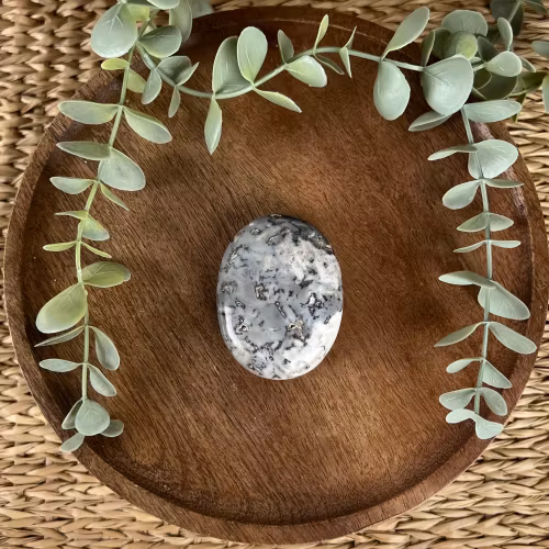 Blå/grå Kalcedon handsten A