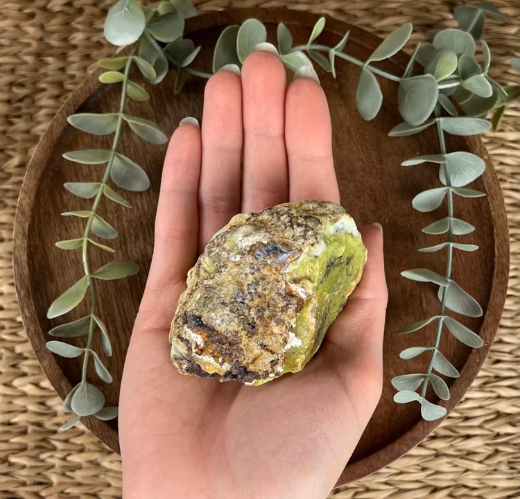 Grön opal rå bit A