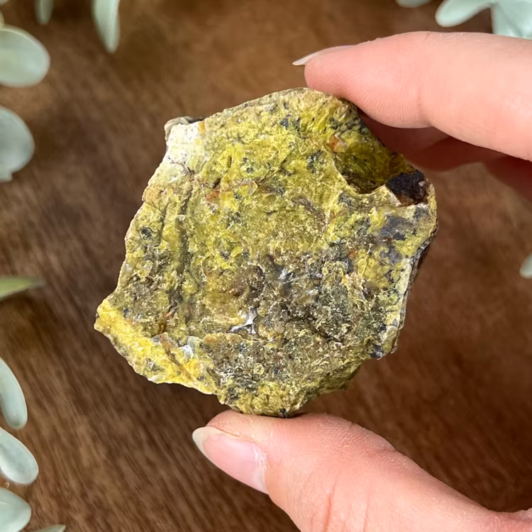 Grön opal rå bit C