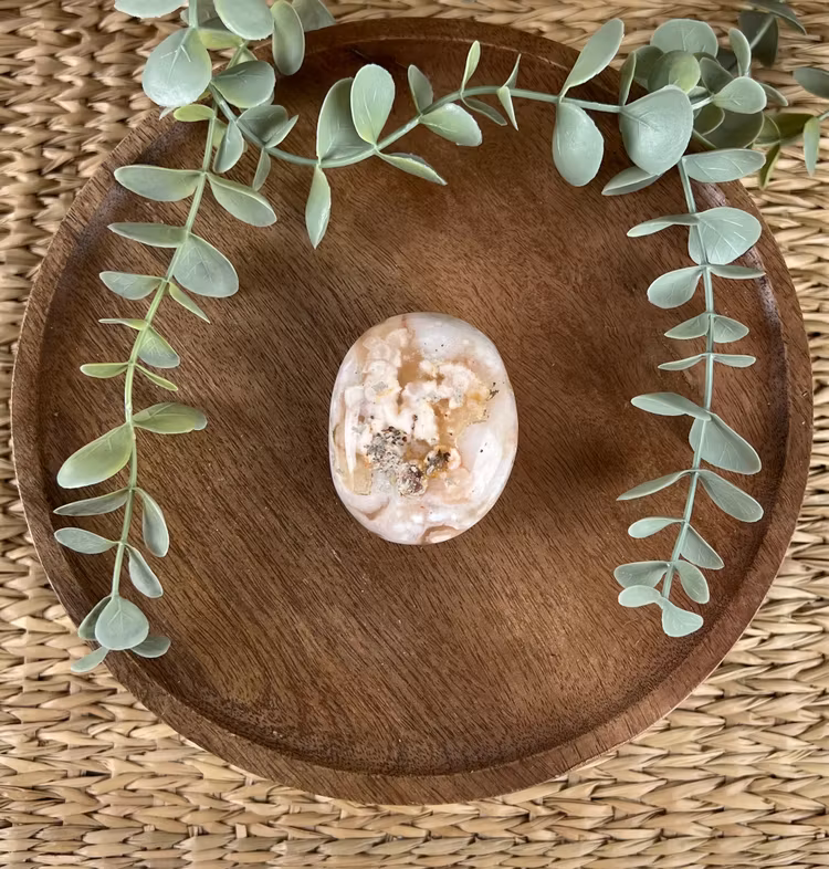 Blomsteragat meditationsstek (handsten) A