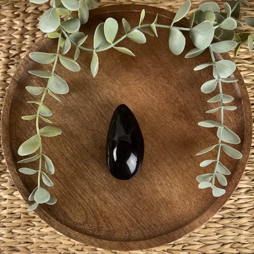 Regnbågsobsidian meditationssten (handsten) A