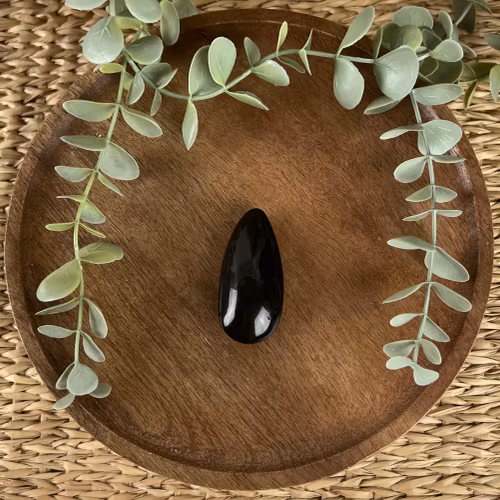 Regnbågsobsidian meditationssten (handsten) B