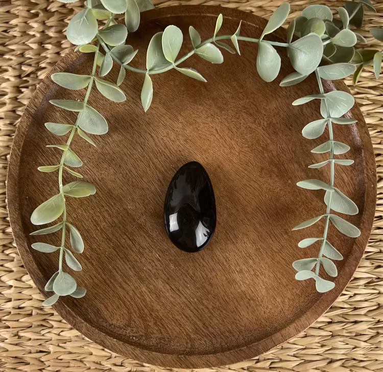 Regnbågsobsidian meditationssten (handsten) C