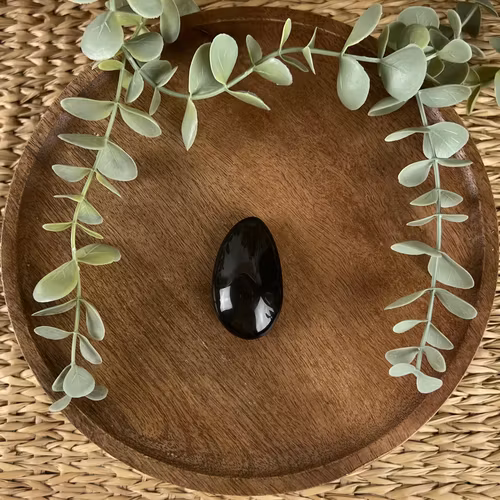 Regnbågsobsidian meditationssten (handsten) C