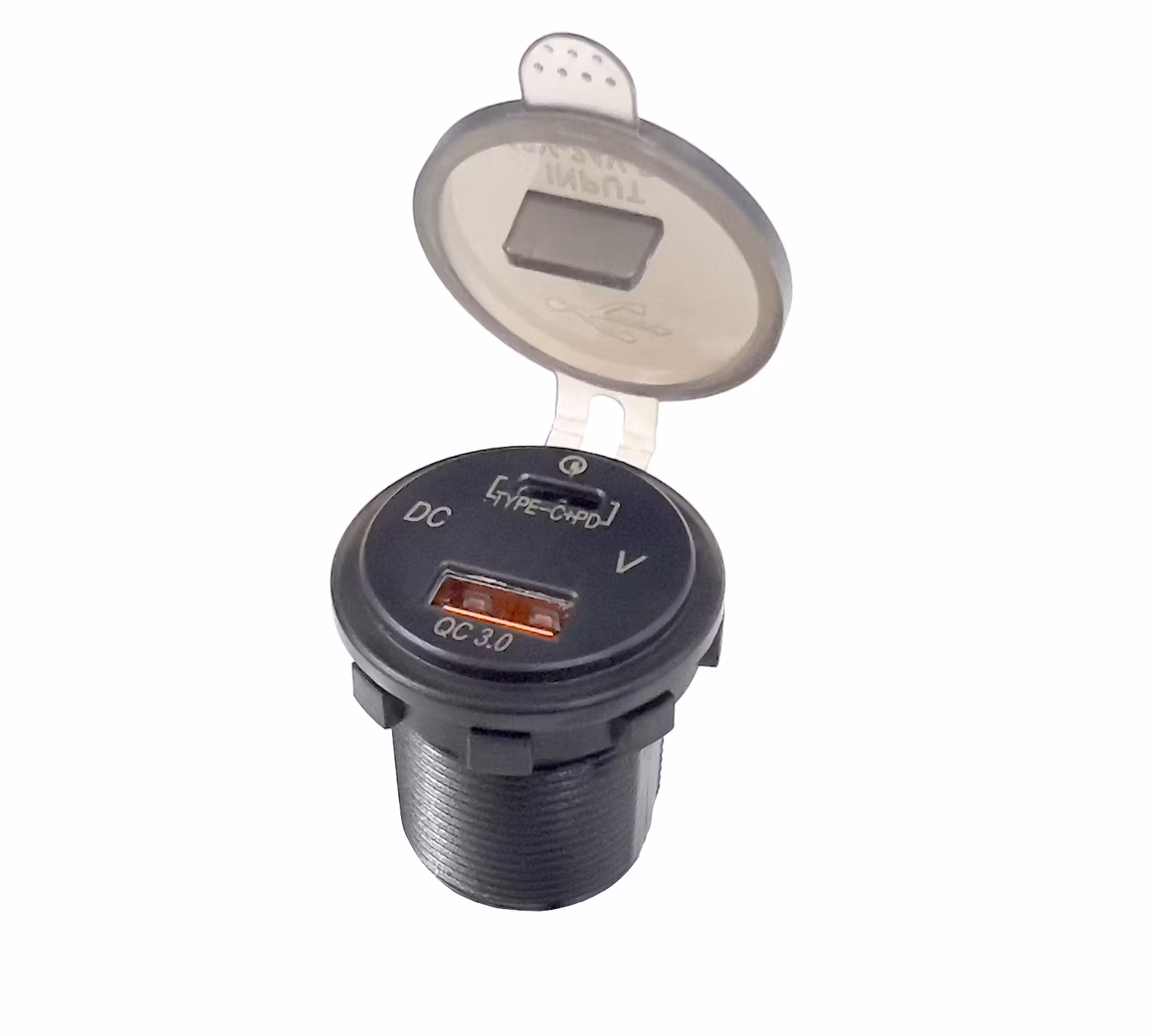 4Connect 4-600162 Waterprof USB-Charger With Voltage Display