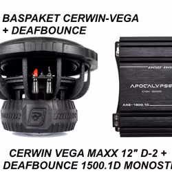 Baspaket med CW Maxx 12" D2 + Deafbounce 1500.1