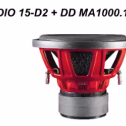 DD Audio DM1000a.1 Slutsteg med Nya 15" Tummaren Dubbelspolig 2x2 Ohm