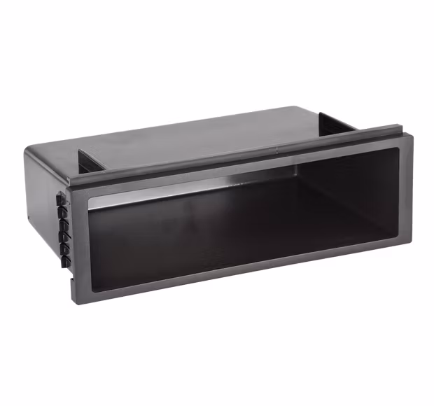 Facia pocket for 2-DIN facia plates/1-DIN facia plate.