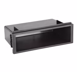 Facia pocket for 2-DIN facia plates/1-DIN facia plate.