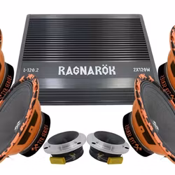 Ragnarök Slutsteg + Tyrhögtalare 4 x 6.5" + Diskanter kit
