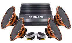 Ragnarök Slutsteg + Tyrhögtalare 4 x 6.5" + Diskanter kit