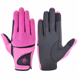 Unisex/Barn ridhandskar Rosa glitter Malou