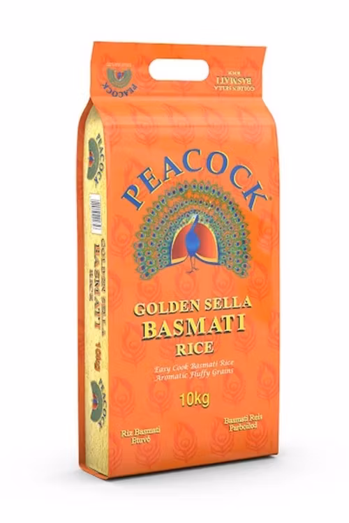 Peacock Golden Sella Basmati Rice 10 kg
