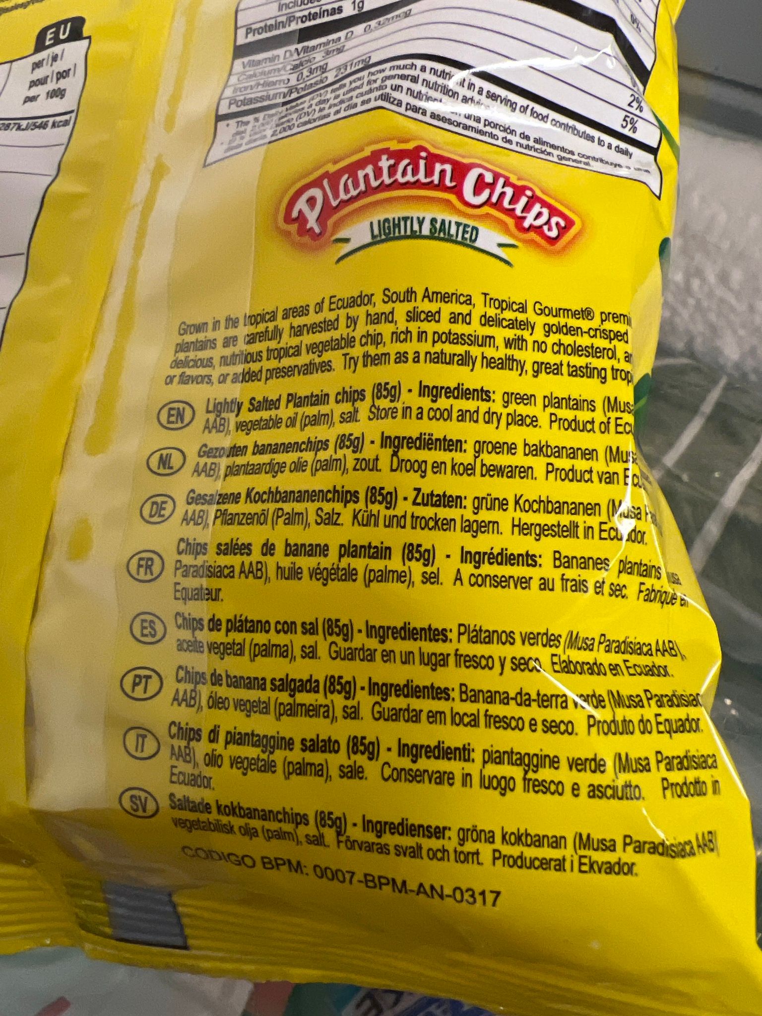 TROPICAL GOURMET SALTED PLANTAIN CHIPS