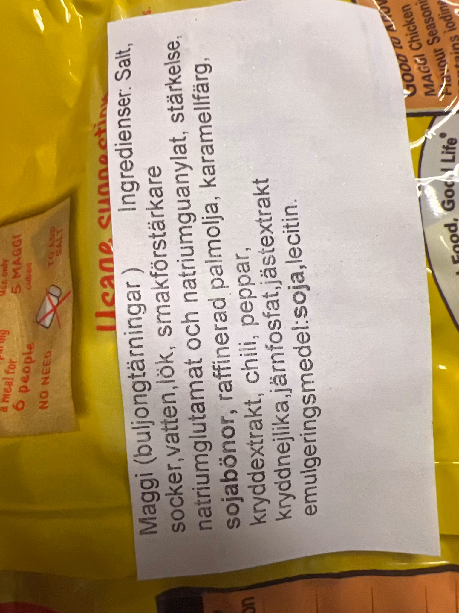 Maggi chicken cubes