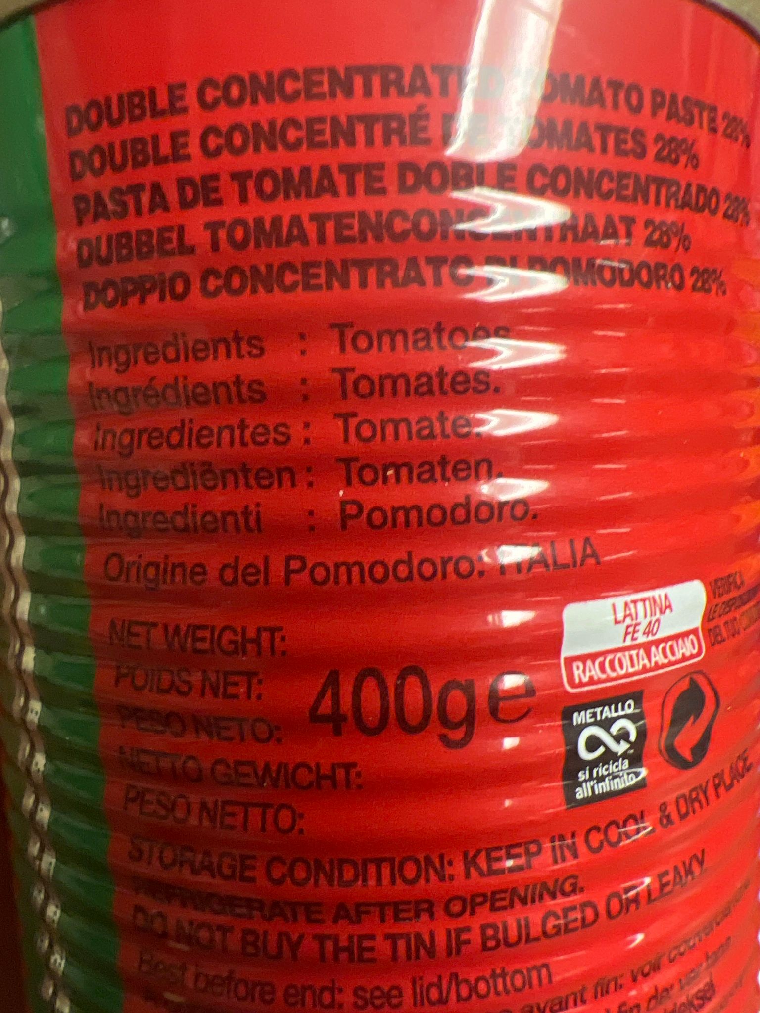 Gino tomato paste 400gr