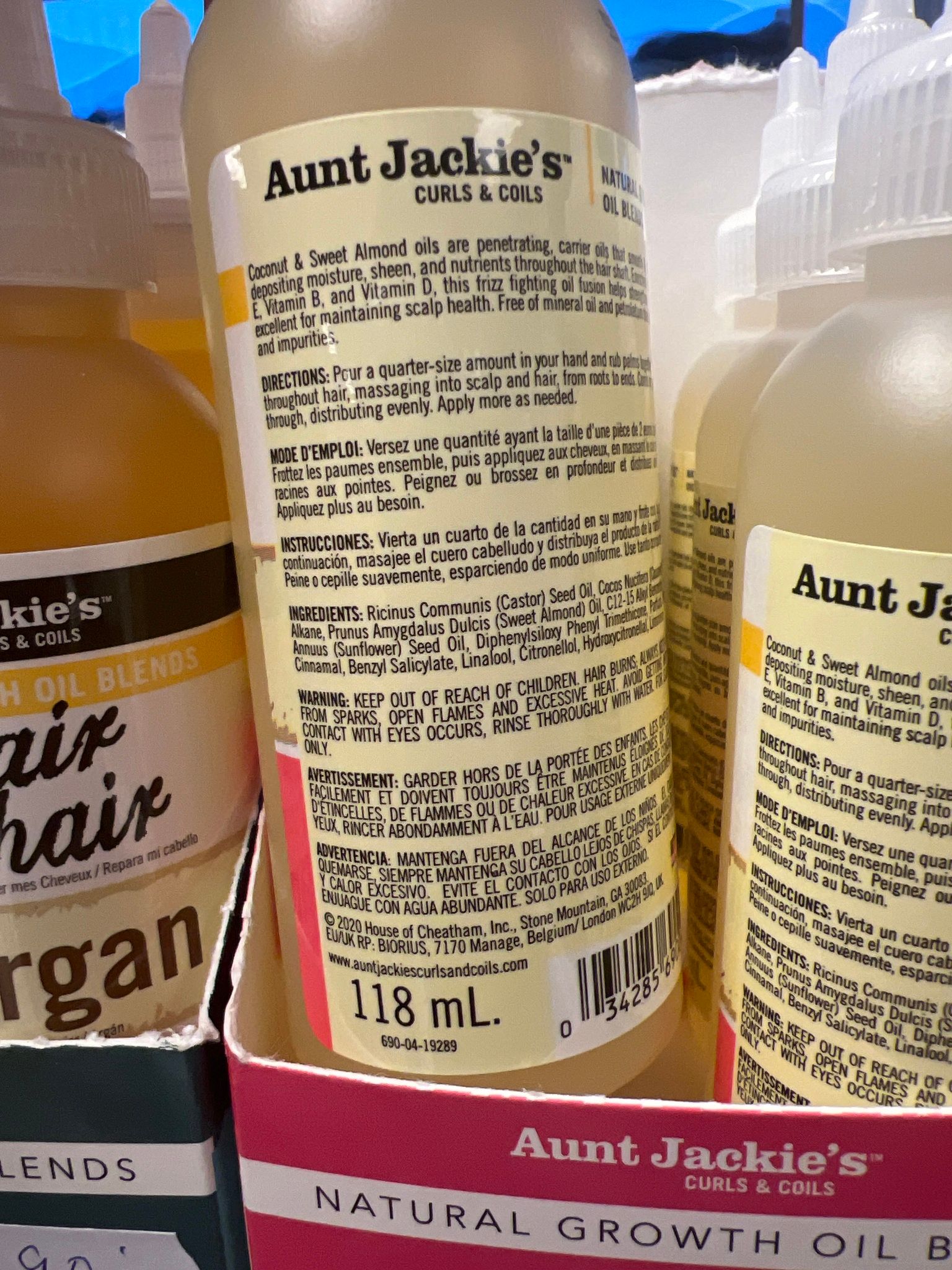 Coconut & sweet almond oil 118ml