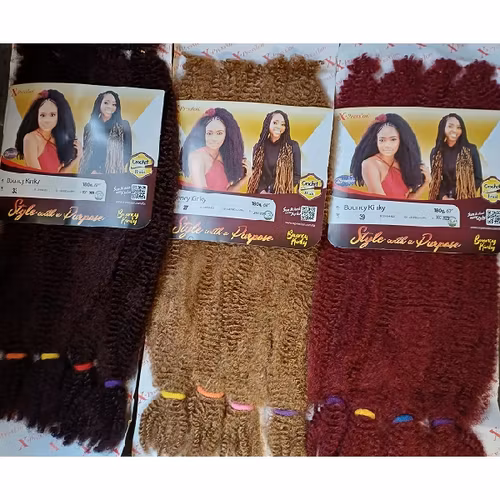 Xpression kinky hair bulk big pack