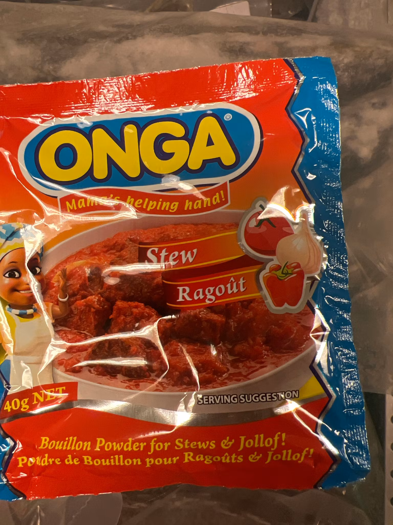 Onga powder stew, soup