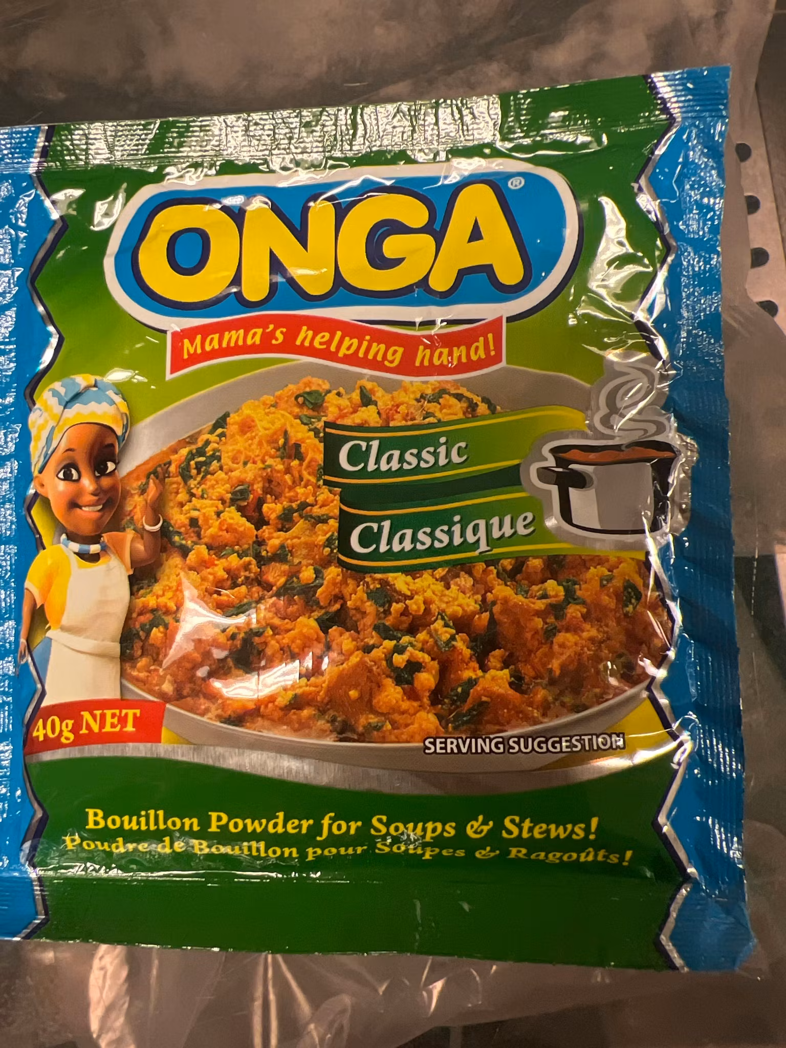 Onga powder stew, soup