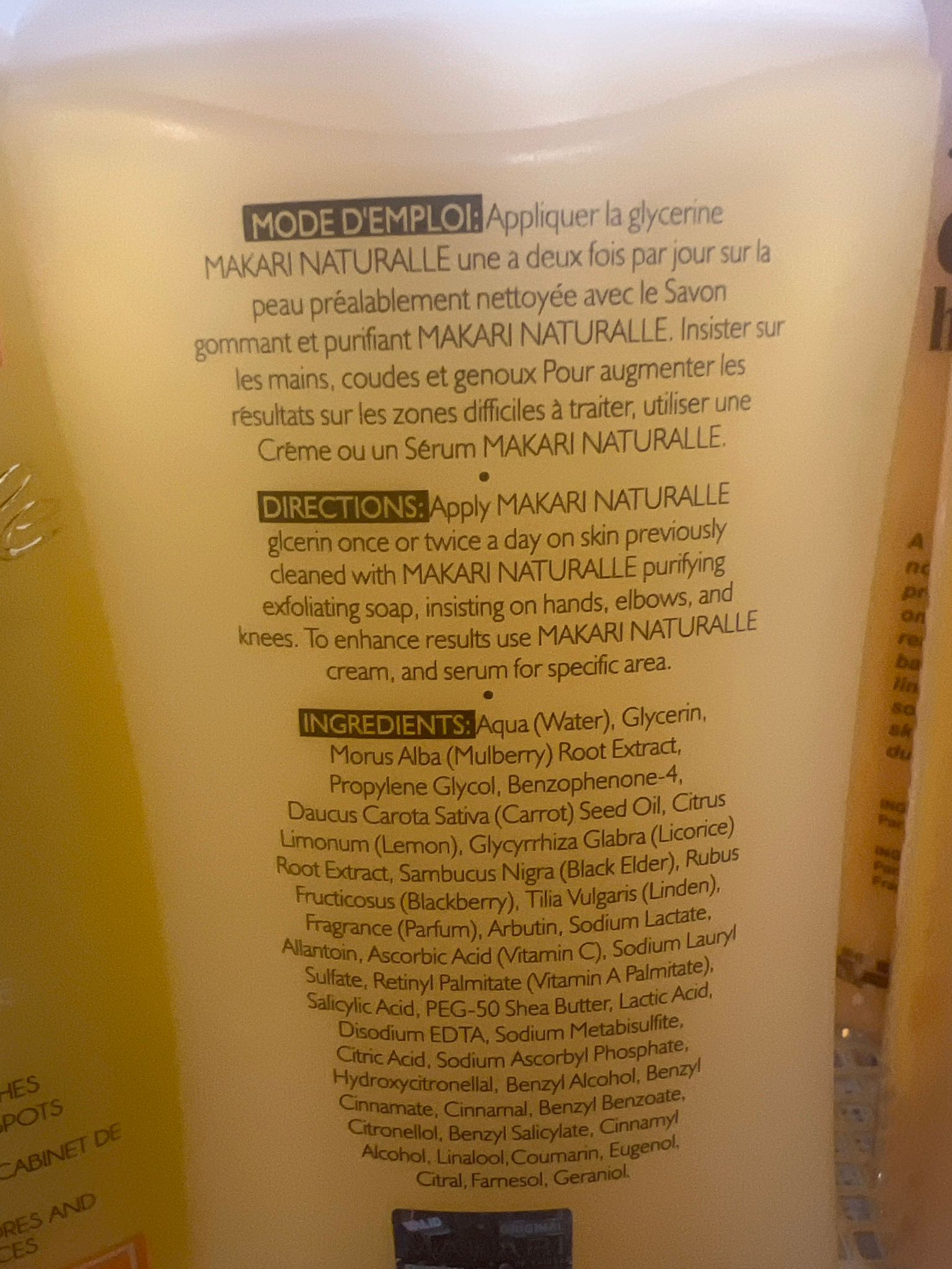 Makari Glycerine with carrot oil