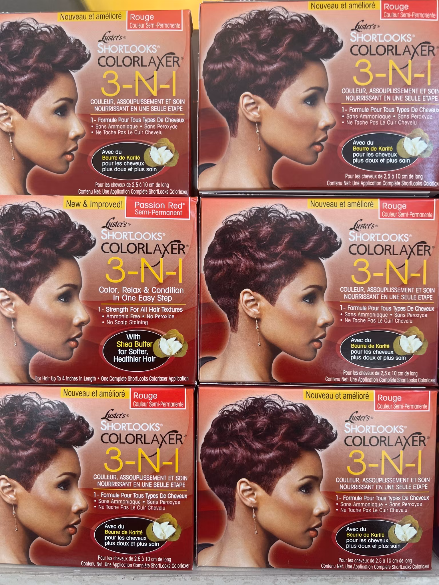 Luster short look color relaxer