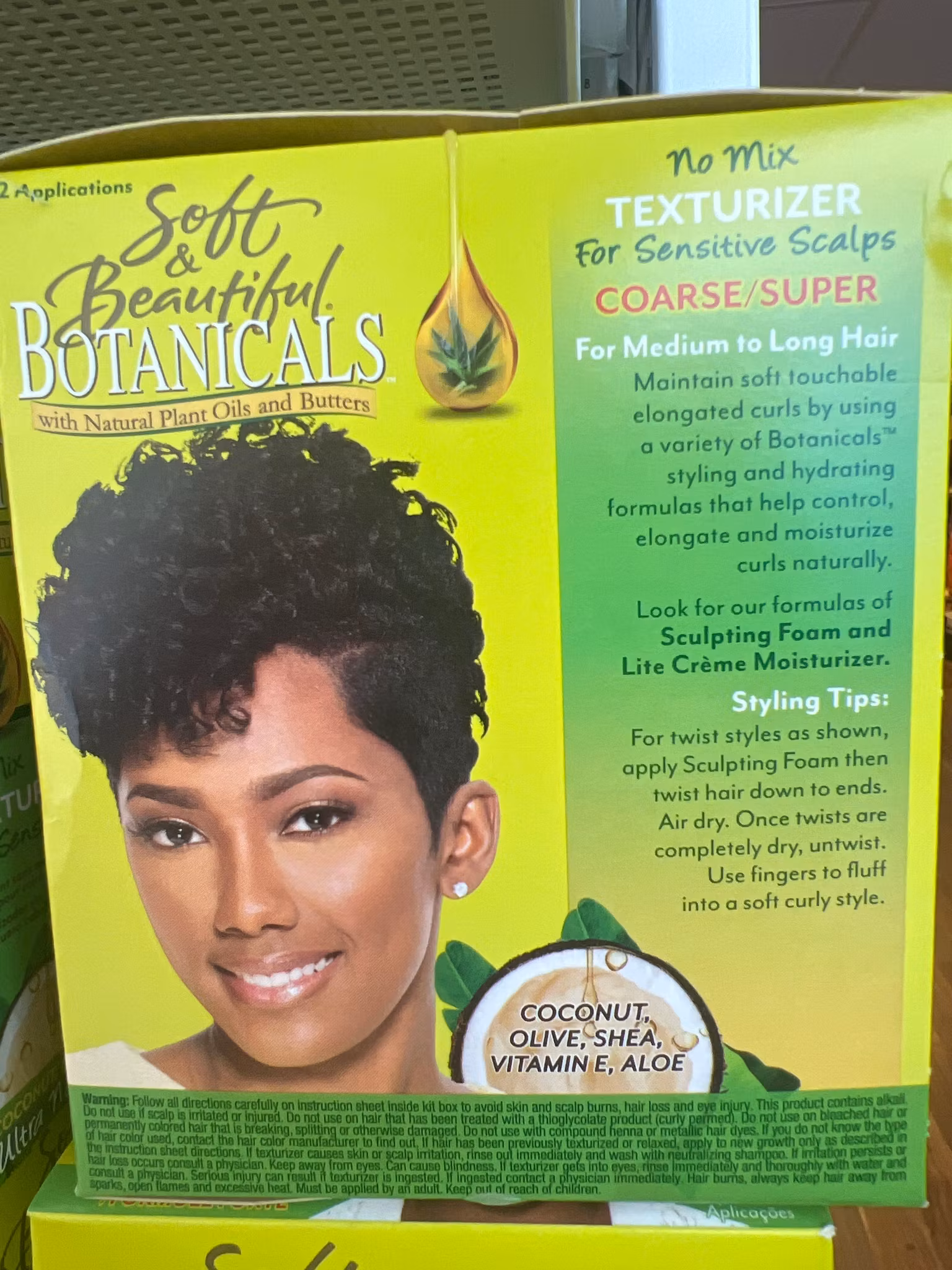 Soft beautiful Botanicals texturizer 2 Aplications