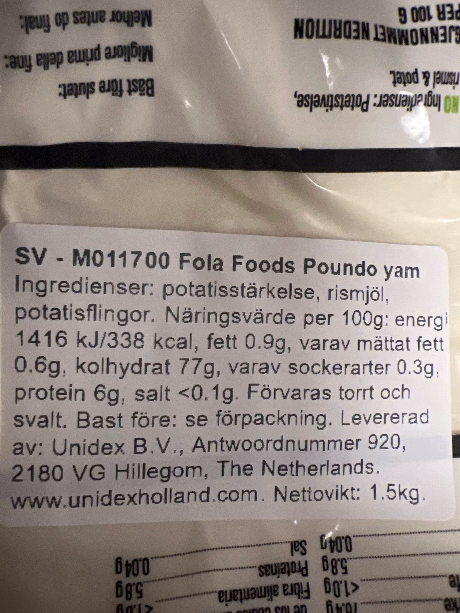 Fola poundo yam 1.5 kg