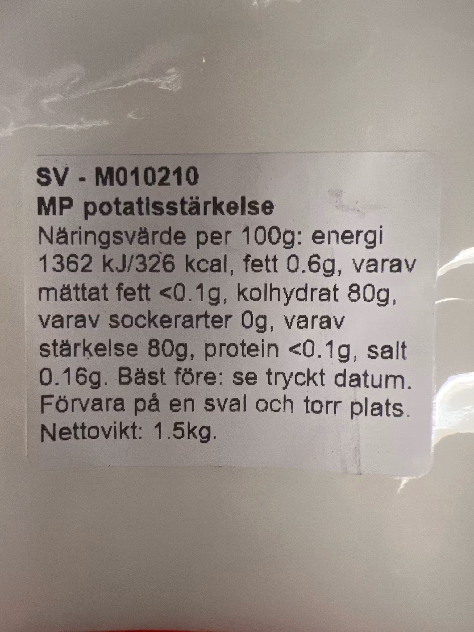 Potoato starch 1.5 kg