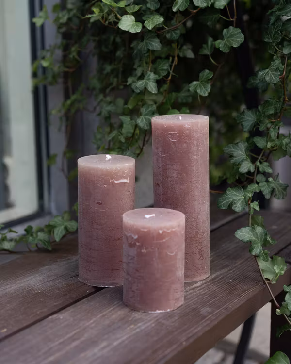 Rustika Blockljus Rouge - flera storlekar