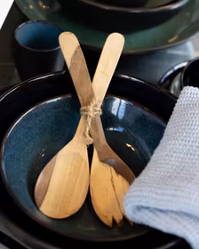 Salladsbestick trä