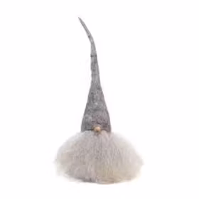 Skäggtomte Stor Grå/Vit - Åsas Tomtebod