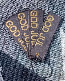 God Jul etikett 4-pack