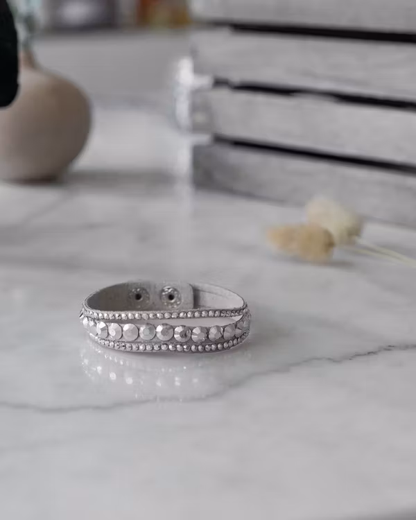 Armband grå/strass