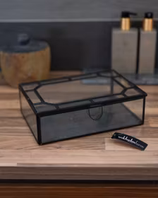 Smyckeskrin/liten glas ask