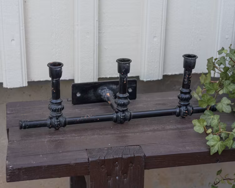 Väggljusstake "Trio" metall rustik