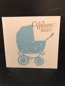 Welcome baby blå