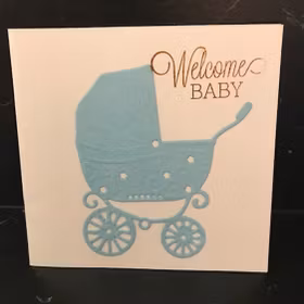 Welcome baby blå