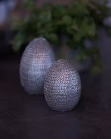 Påskägg Selma silver 2 storlekar