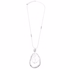 Långt halsband silverfärg