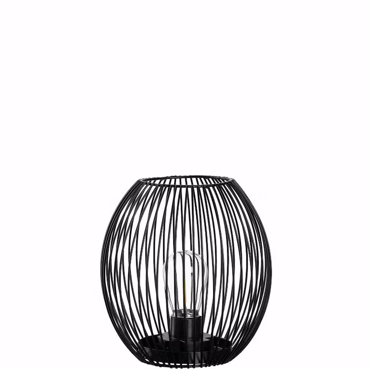 Casolare Lanterna 18 cm Svart med LED